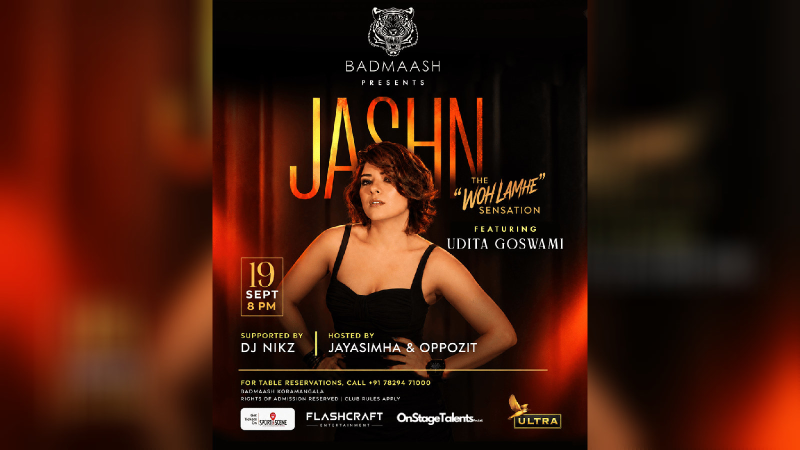 udita goswami live at badmaash