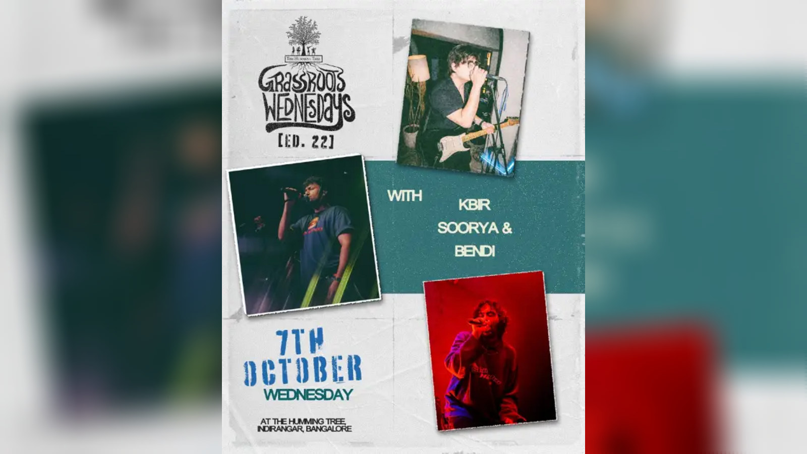 Grassroots Wednesdays with Bendi + Soorya + Kbir